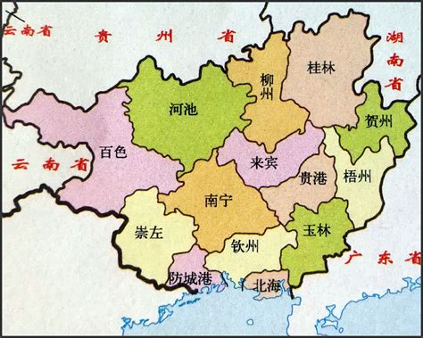 廣西 地圖|广西壮族自治区